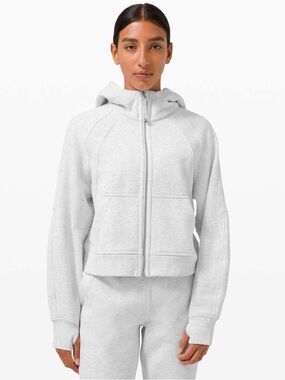 Like New Lululemon Scuba Oversized Full Zip Hoodie - Light Grey